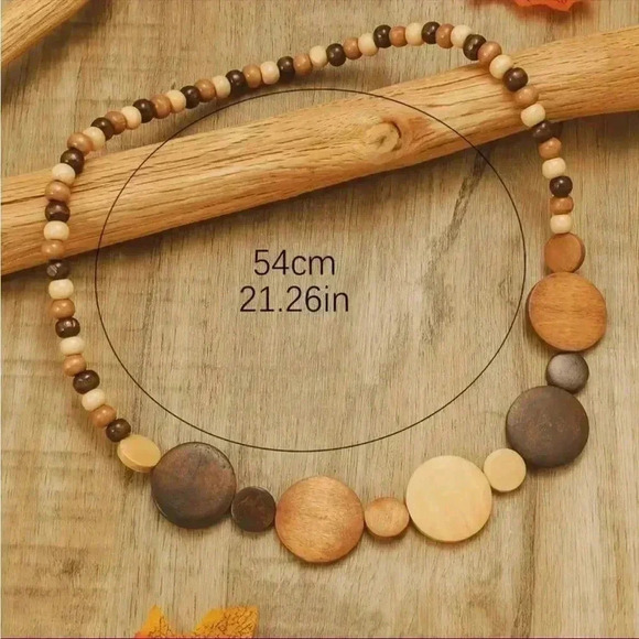 Wooden Vintage Bohemian Handmade Beaded Multicolored Necklace
Boho
Wood - Picture 4 of 4